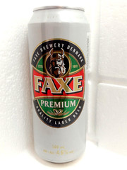 FAXE Premium 4.6% Empty Beer Can 500ml Denmark 2024 Bottom Open Collectible
