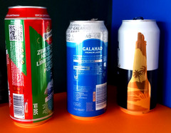 x 3 EMPTY 440/500ml BEER CANS CORONA, KROLEWSKIE LEGIA FOOTBALL CLUB & GALAHAD