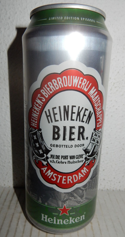 HEINEKEN Bier Vintage Label Beer can from HOLLAND for U.S.A. (50cl) Empty !!