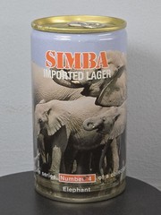 SIMBA ELEPHANT SWAZILAND SOUTH AFRICA WILDLIFE BIG GAME TUSKS BEER CAN DARIEN CT