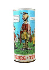 Vintage 70s Tuborg Beer Can Robert Storm Petersen Cartoon Copenhagen Denmark