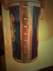 LABATT’S BLEU BIERE BEER 12 OZ STRAIGHT EDGE STEEL CAN 9 CITIES CANADA CIRCLES