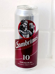 Empty Beer Can GAMBRINUS 500ml Slovakia 2025 – Bottom Open Collectible Brewerian