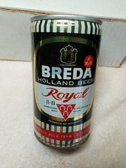 Breda Royal Holland pull tab beer can , Empty bottom opened
