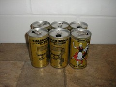 Rare Vintage 6 Pack Traer Iowa 5th Annual Czech Fest EMPTY Beer Cans FREE SHIP