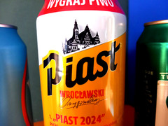 x3 EMPTY BEER CANS VIA ROMA ITALY PIAST WROCLAW POLAND, STAROPRAMEN PRAGUE CZECH