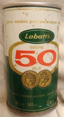 Labatt’s 50 Beer Can – Canada – 341 ml – 12 OZ – Button Top @1976