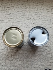 LABATT’S 50 ALE & BLUE ALE/CANADA/ EMPTY OPENED 12 OZ PUSH TOP STEEL BEER CAN