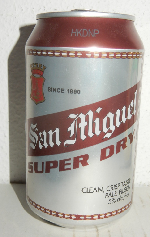 OCOC SAN MIGUEL Super Dry Beer can from PHILIPPINES (330ml) Empty Beercan !!