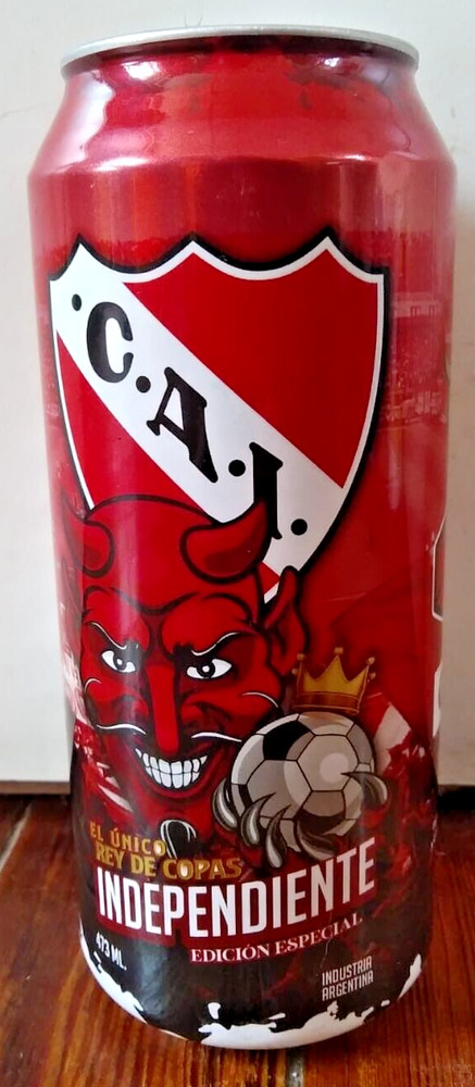 INDEPENDIENTE 18 International Cups Soccer Empty Beer CAN