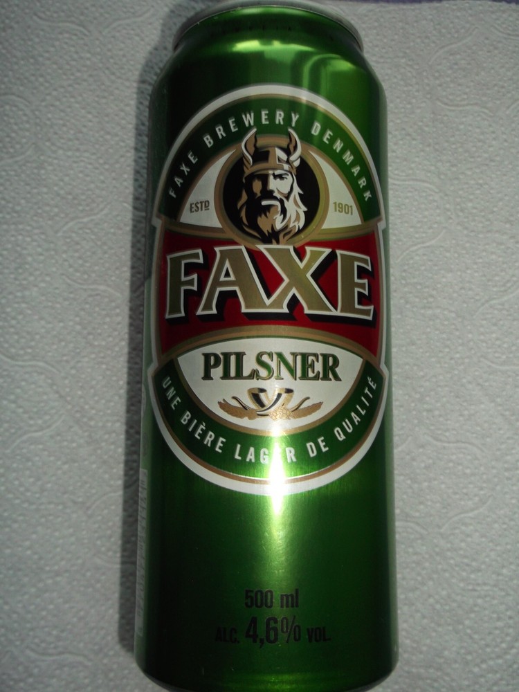 FAXE PILSNER from LITHUANIA 2024 empty beer can 500ml top opened