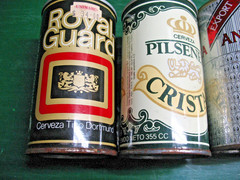 BEER CAN LOT (6) MOSTLY INTERNATIONAL STEEL WITH ALUMINUM PULL TAB