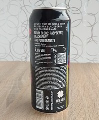 Empty Beer Can BERRY BLOOD Limited TEN MEN 500 ml. Ukraine 2023 Bottom Open!