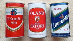 3 DIFFERENT EMPTY CANADIAN Beer Cans – Straight Steel VINTAGE Canada