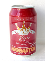 REGGAETON Roja Empty Beer Can 330ml Ukraine 2025 Bottom Open Obolon Collectible