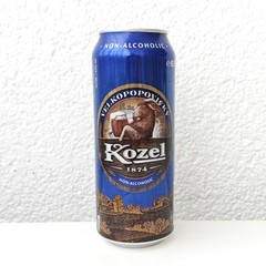 Empty 2019 Kozel Non Alc. Beer can; 500 ml/16.9 fl oz; TOP (Czech Republic)