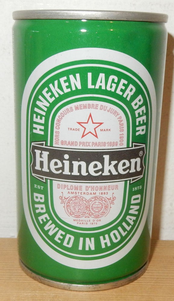 1978 HEINEKEN Lager Beer Steel can from HOLLAND (33cl) Empty !!