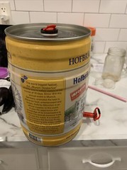 HOFBRAU MUNCHEN OKTOBERFEST 5 LITER MINI KEG. GERMANY. EMPTY CAN.1.32 gallon Wow