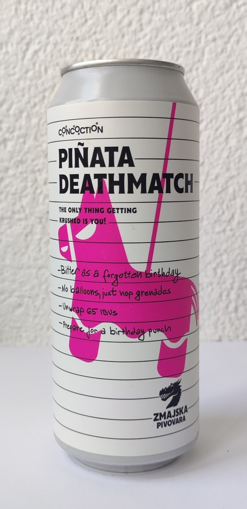 Empty Piñata Deathmatch Ale Beer can; 500 ml / 16.9 fl oz; BOTTOM (Croatia)