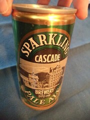 CASCADE SPARKLING PALE ALE 370ml ROUND EGDE STEEL BEER CAN TASMANIAN, AUSTRALIA
