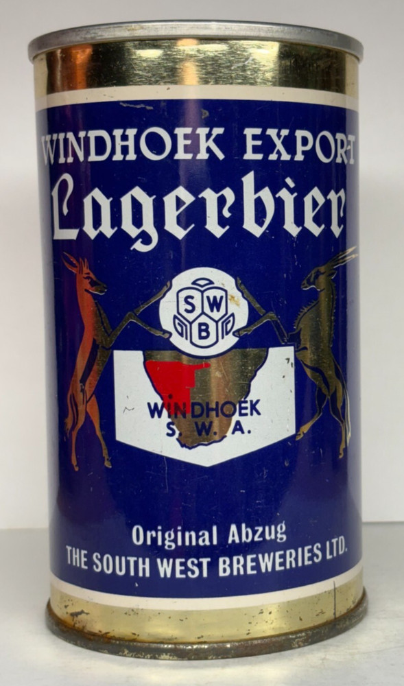 Windhoek 340 ml. Straight Steel Beer Can (South Africa)