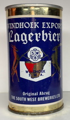 Windhoek 340 ml. Straight Steel Beer Can (South Africa)