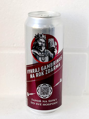 Empty Beer Can GAMBRINUS 500ml Slovakia 2025 – Bottom Open Collectible Brewerian