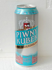 Empty Beer Can PIWNY KUBEK Alcohol Free Obolon 500 ml. Ukraine 2025 Bottom Open!
