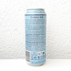 Empty 2022 Benediktiner Hell Beer can; 500 ml/16.9 fl oz; BOTTOM (Germany)