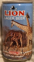 Lion Beer Can – Wildlife Series #13 Giraffe – South Africa – 11.5 Ounce