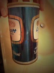 LABATT’S BLEU BIERE BEER 12 OZ STRAIGHT EDGE STEEL CAN MONTREAL QUEBEC, CANADA