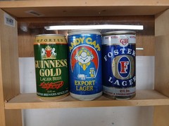 International Beer Cans, Andy Capp, Fosters,Guinness Gold