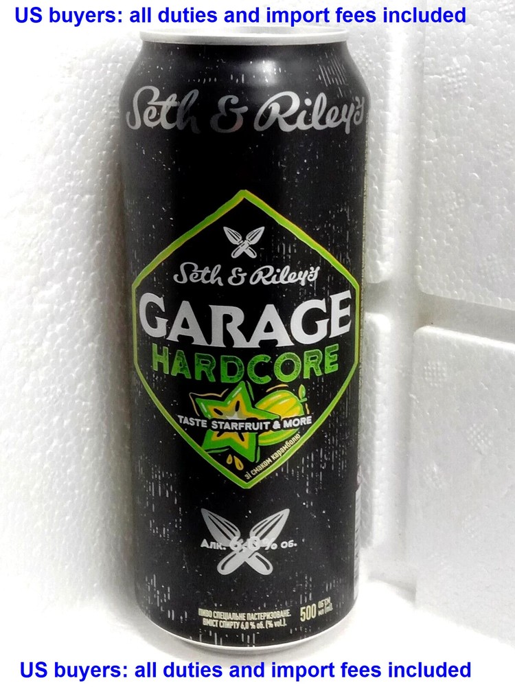 Empty Beer Can GARAGE HARDCORE Seth & Riley’s 500 ml. Ukraine 2024