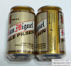 EMPTY – SAN MIGUEL BEER can PHILIPPINES 330ml Brew Gold Asia Collect 2012 Decor