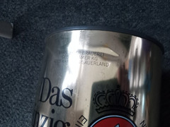 Warsteiner Pilsner 3.8L Liter Gallon Beer Can Steel Party Barrel GERMANY 1970s