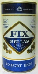 FIX HELLAS EXPORT BEER ss 340 ml, 12oz CAN with GOLD MEDALS, Athens, GREECE 1975