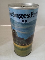 GRANGES FATOL IIB Beer Can 16 oz Steel Pull Tab Scenic Set Can SWEDEN 1970s