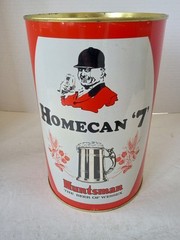 HUNTSMAN HOMECAN 7 Draught Bitter Beer Can Party Barrel Wessex ENGLAND 1960s