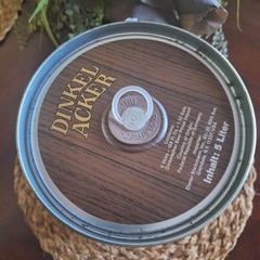 DINKEL ACKER 5-Liter beer can. **NICE ** Good condition with stoppers