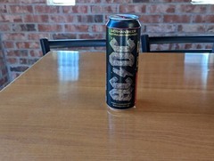 AC/ DC Pint can German Beer Australian Hard Rock Rock or Bust Empty