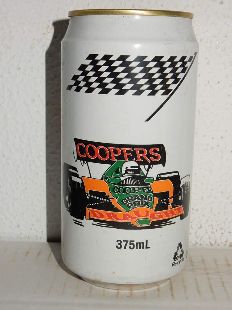 1985 FORMULA 1 GRAND PRIX COOPERS Beer Can from AUSTRALIA (375ml) Empty !!
