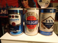 Lot of 3 Foreign Straight Steel Wide Seam Cans * Labatt’s * Trilight * FIX *