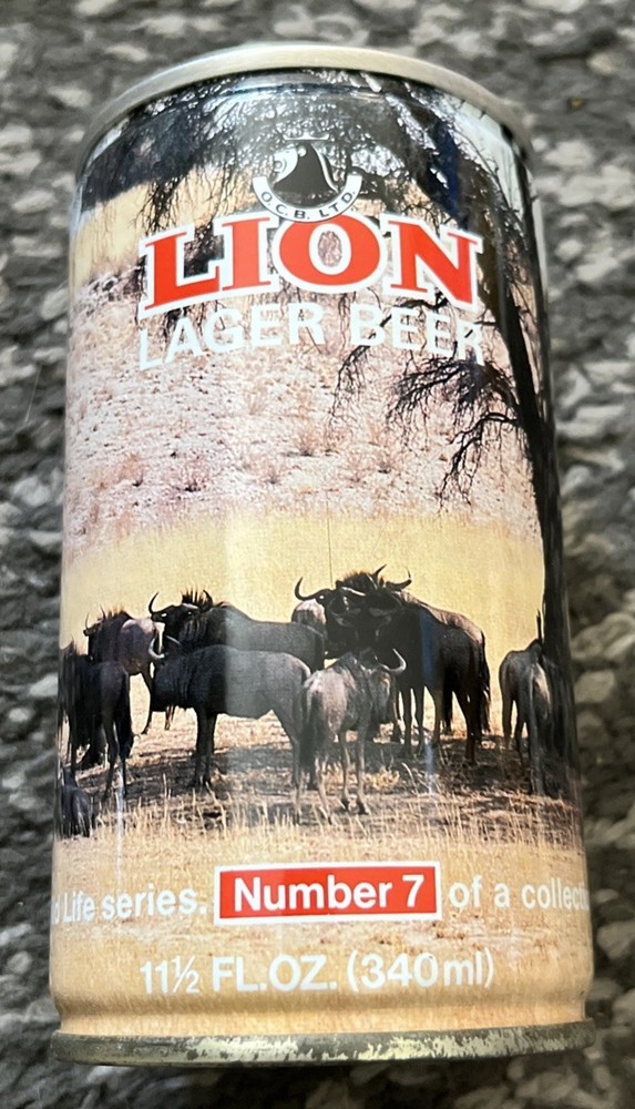 LION LAGER #7 WILDEBEEST OHLSSONS CAPE BREWERY SOUTH AFRICA