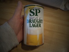 SOUTH PACIFIC DRAUGHT LAGER STRAIGHT EDGE STEEL 333 ML BEER CAN PAPUA NEW GUINEA
