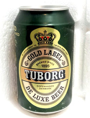 TUBORG De Luxe Empty Beer Can 330 ml Denmark 1990s Top Open Collectible Vintage