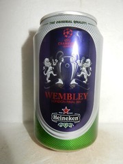 2011 HEINEKEN CHAMPIONS LEAGUE Soccer WEMBLEY Beer can from HOLLAND (33cl) Empty
