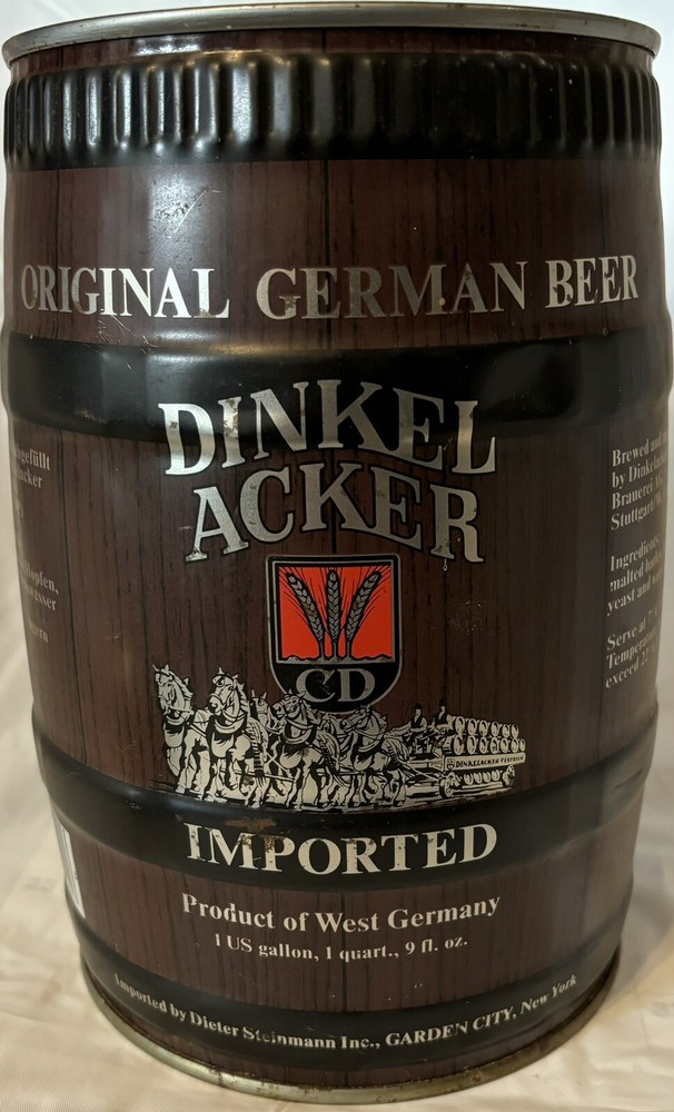 IMPORTED 5 LITER DINKEL ACKER MINI BEER KEG GERMAN GERMANY EMPTY CAN