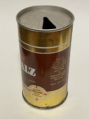 Henninger Karamalz empty beer can, straight steel, Germany, OI on lid