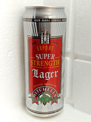 Empty Beer Can SUPER STRENGHT Lager 500 ml. United Kingdom 1994 Top Open!
