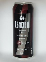 Empty Beer Can LEADER Obolon 500 ml. Ukraine 2021 Bottom Open